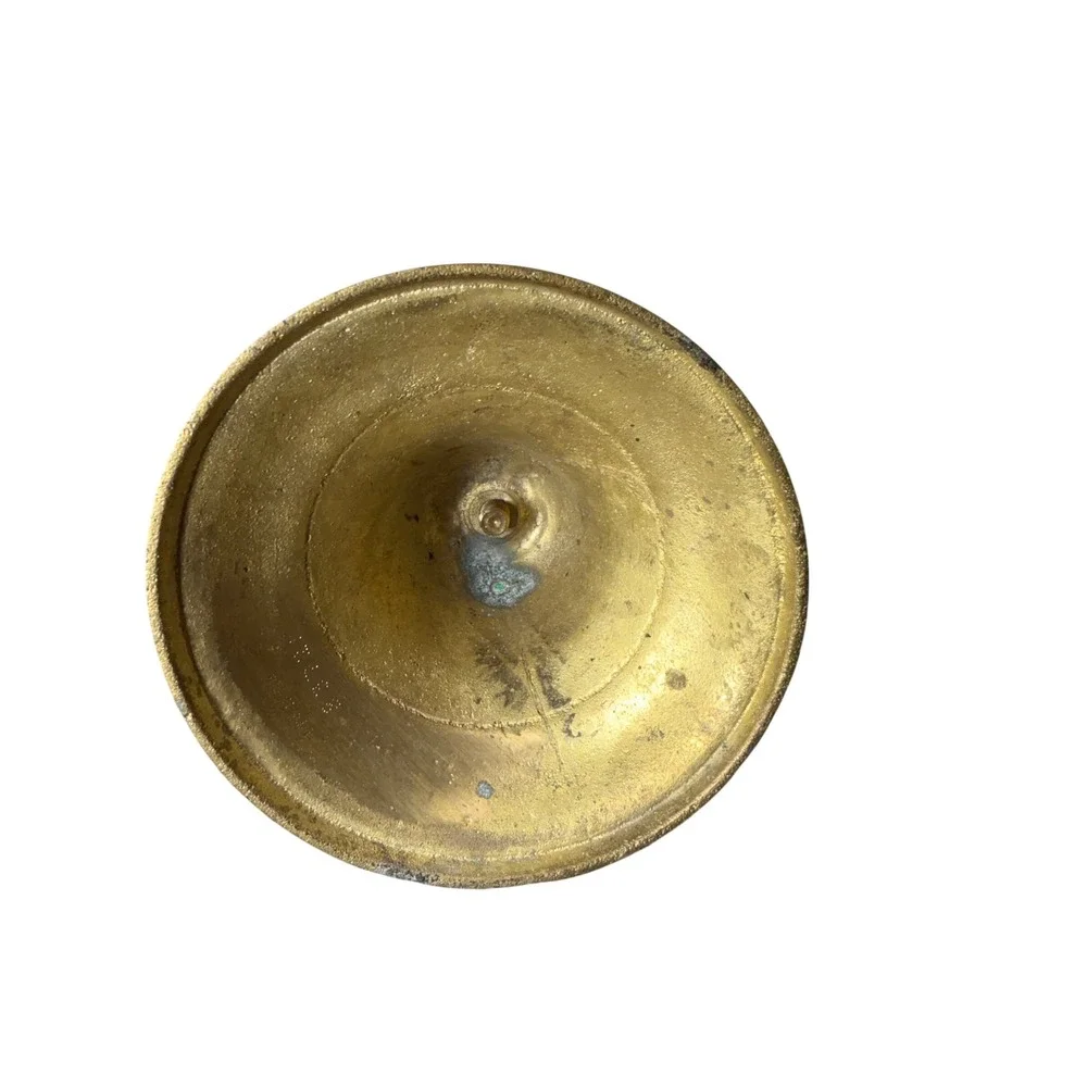 Vintage Solid Brass Candlestick Holder Made in India Baluster Style Gold Tone